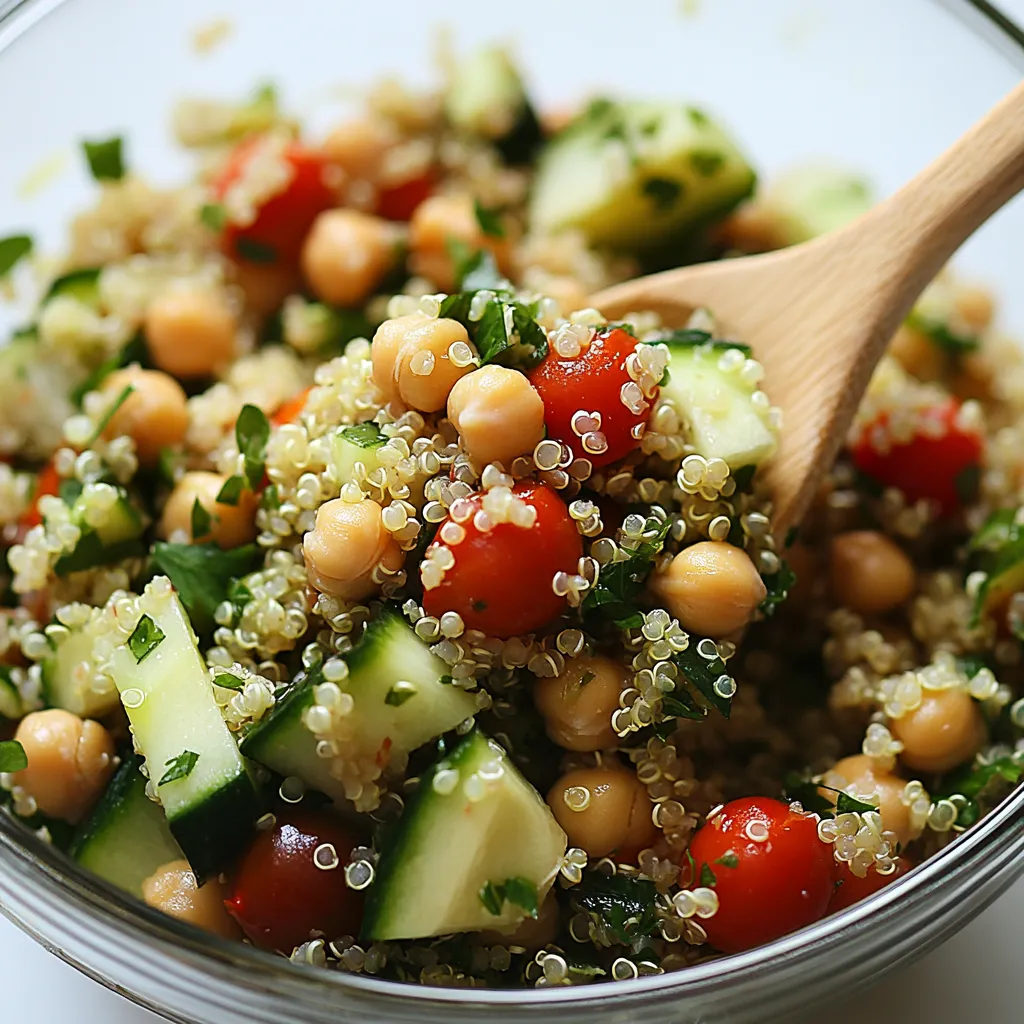 A bowl of vegan lunches with cucumbers, tomatoes, and chickpeas.